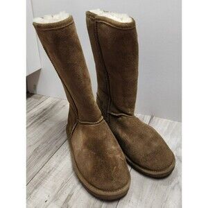 BearPaw Elle Tall Hickory Sheepskin/ Wool Blend Lining Boot Woman's Size 8 M
